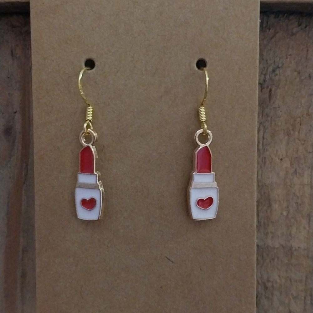 Valentine's Day Lipstick Earrings